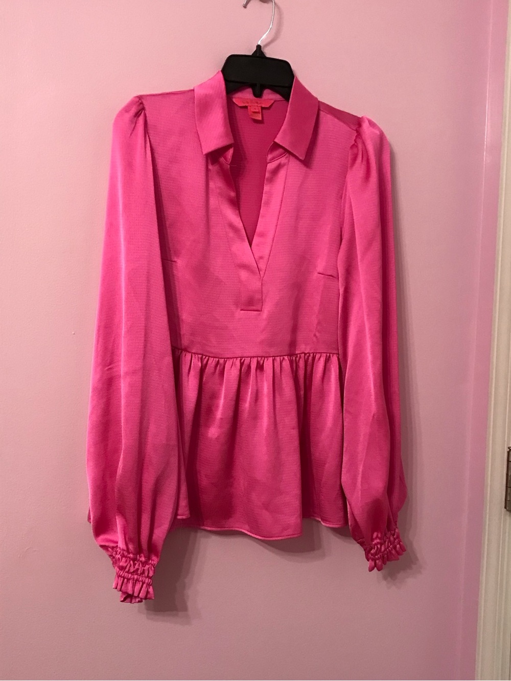 Lilly Pulitzer pink Jaylene Long Sleeve Top size 4